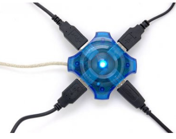  Mini Hub 4 Puertos Usb 2.0, Azul