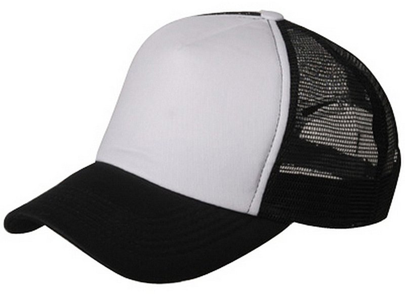 Gorra Camion Adulto doble pupo Negra Frente blanco