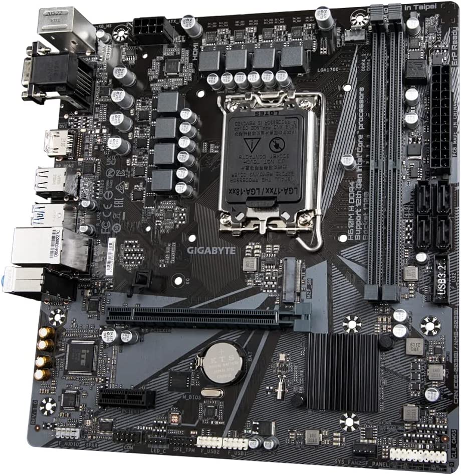 Mainboard Gigabyte H610M H DDR4 G10, LGA1700 Socket,DDR4, 12Th Y 13Th,  2 ranura DDR4 hasta 64mHZ M.2, Usb 3.2, 4 Usb 4.0, micro ATX, Nuevo, Sellado